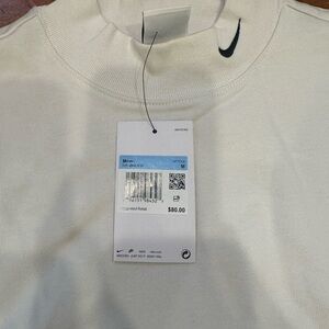 NWT - Men’s Nike Life Mock Neck Long Sleeve Shirt (Cream Color). Size M.